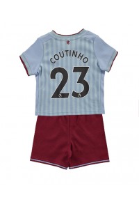 Aston Villa Philippe Coutinho #23 Babytruitje Uit tenue Kind 2022-23 Korte Mouw (+ Korte broeken)